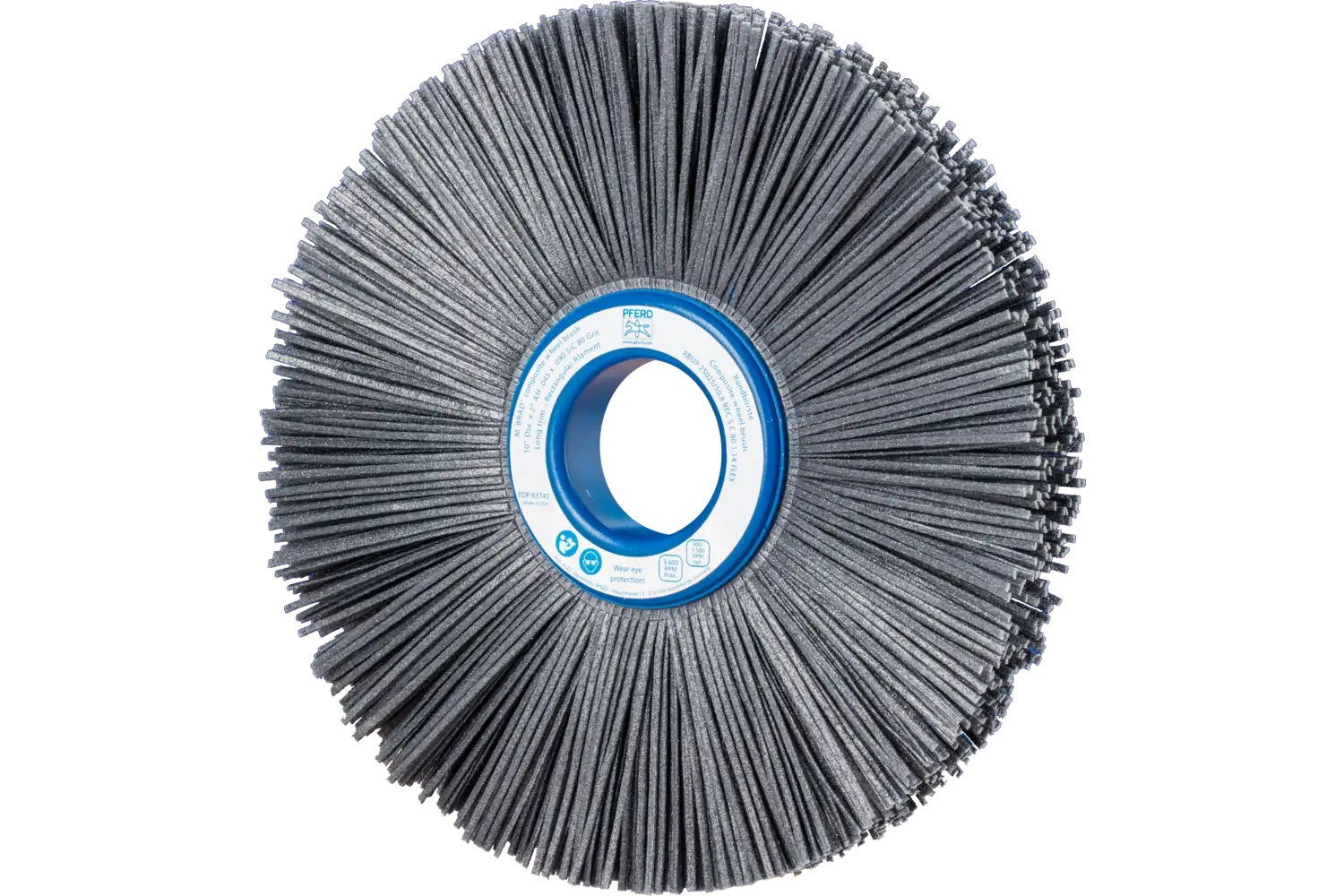 Picture of Pferd M-BRAD® Composite Wheel Brush 10" Dia. M-BRAD® Silicon Carbide 2" Arbor